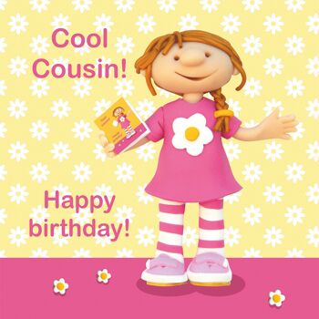 Carte d'anniversaire cousine pour une petite fille