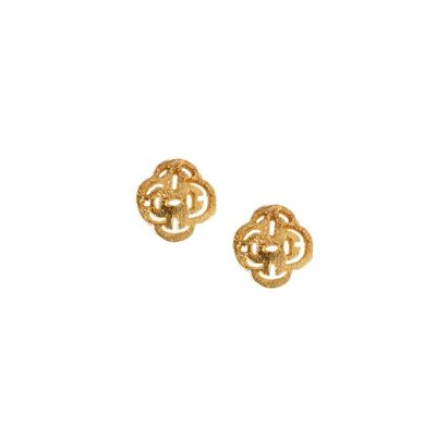 Gold Logo stud earring