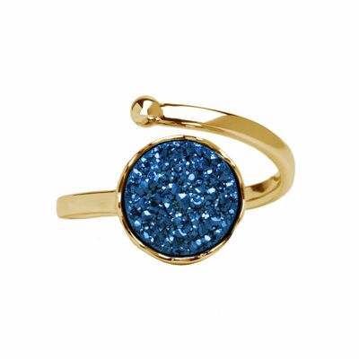 Gold Ring with blue stone