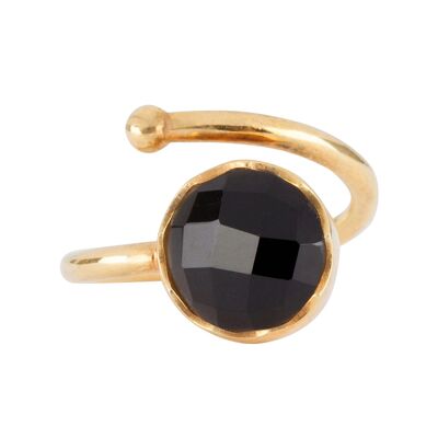 Gold Ring with Black onyx