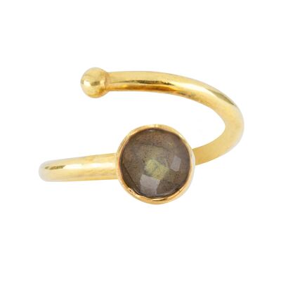 Gold KIDS Ring with  Labradorite