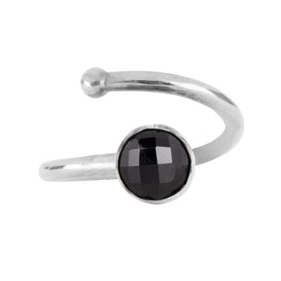 Silver KIDS Ring with Black onyx
