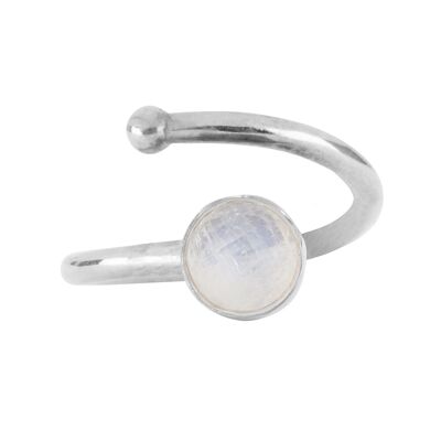 Silver KIDS Ring with Rainbow moonstone