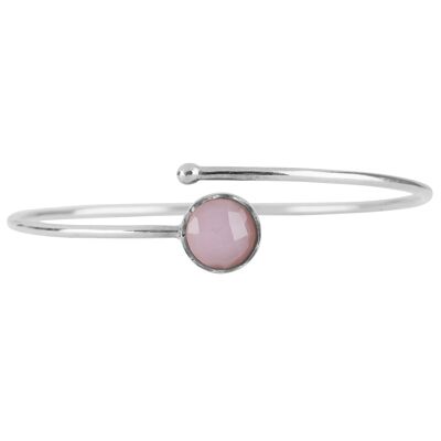 Silver Bracelet with Rosequartz