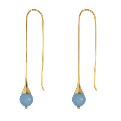 Georgette earring with Blue chalcedony1