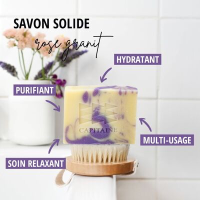 Savon Bio « Rose Granit » - Relaxant - Vrac 100g