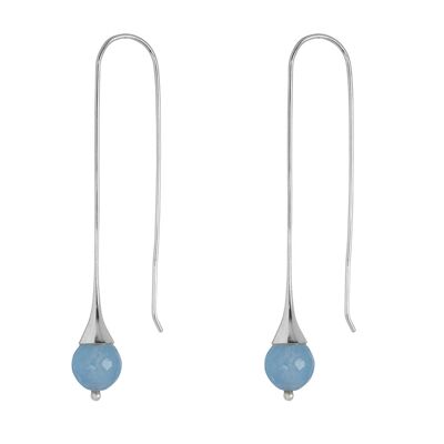 Georgette earring with Blue chalcedony