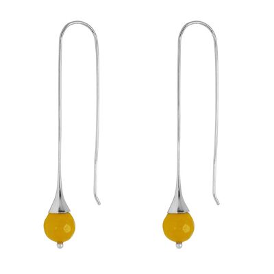 Georgette earring with Yellow chalcedony