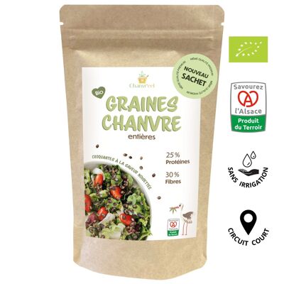 Graines Chanvre Entières Bio Alsace | Fibres + Protéines