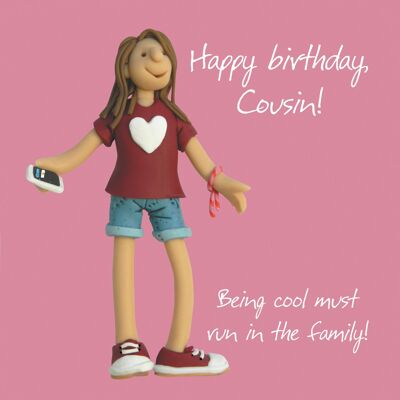 Cool cousin teen birthday card (female)