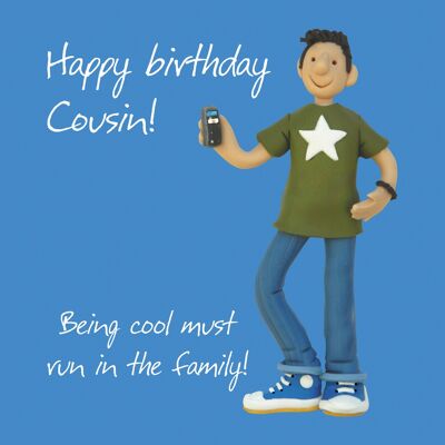 Biglietto d'auguri per adolescenti cugino cool (maschio)