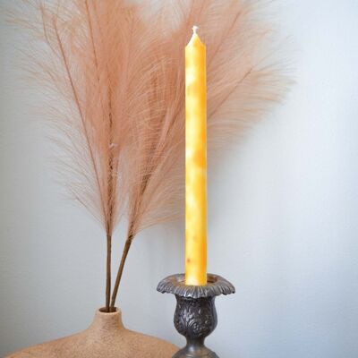 Tie Dye Taper Candles (Yellow)
