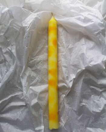 Bougies coniques Tie Dye (jaune) 2