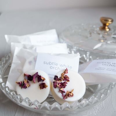 'Subtle white orchid' wax melts (8 pc)