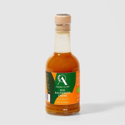 Organic balsamic cream - with orange - 200 ml glass bottle