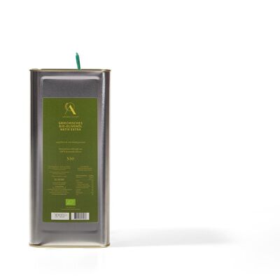 Olio extra vergine di oliva biologico raccolta anticipata di Kalamata - 5 l