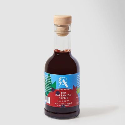 Organic balsamic cream - with pomegranate & aronia berries - 200 ml glass bottle