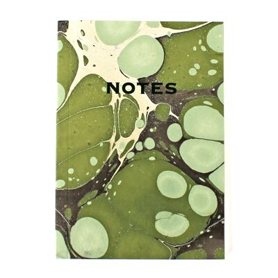 Marbled Notebook in GREEN