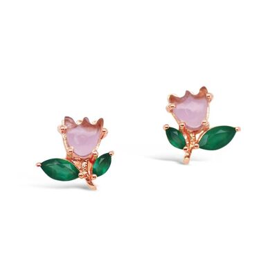 Pink Flower studs