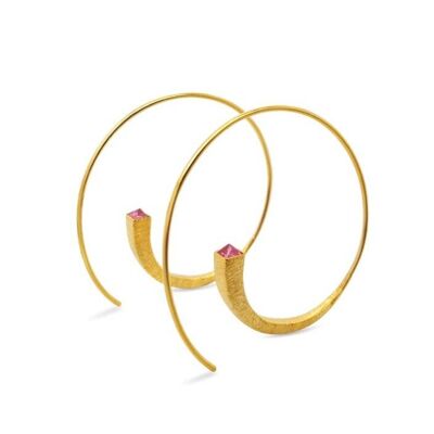 Gone Loopy in Gold__Pink Tourmaline