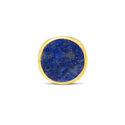 Lapis and gold statement ring__S1/2, 9.5