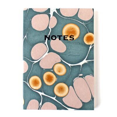 Marbled Notebook in BLUE AND PINK