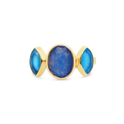 Bright and light blue gemstone ring__R1/2