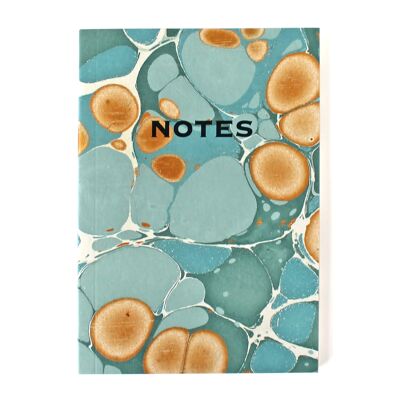 Marbled Notebook in SEA GREEN