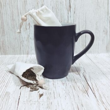 Sachet de thé lavable- filtre à thé -  Organic reusable tea filter - zéro déchet 2
