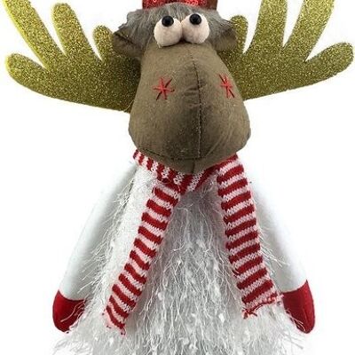 Christmas reindeer cuddly toy standing - 45 cm