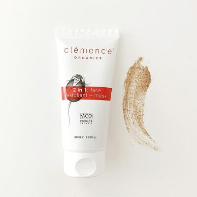 Clemence 2 in 1 face exfoliant + mask 50ml