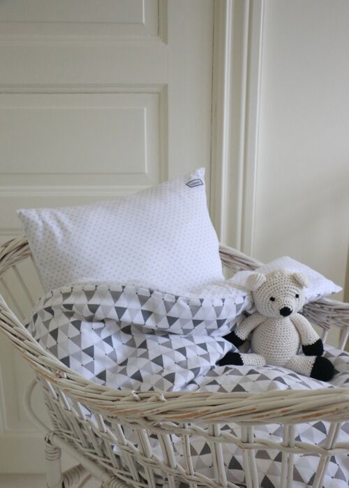 Littleheart Basket Bedding Confetti Grey