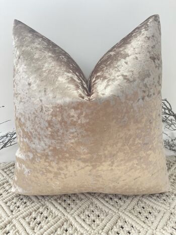 NOUVEAU Coussin Onia Champagne Deep - 20'' - Oui - Ivoire 2