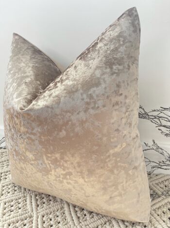 NOUVEAU Coussin Onia Champagne Deep - 20'' - Oui - Ivoire 3