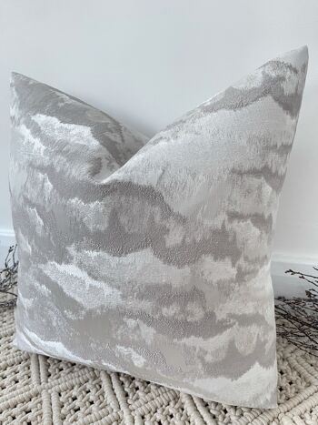 NOUVEAU Coussin The Grey Silver Vestige - 18'' - Oui - Marine 3