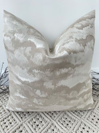 NOUVEAU Coussin Le Champagne Vestige, 16'', Oui, Gris 3