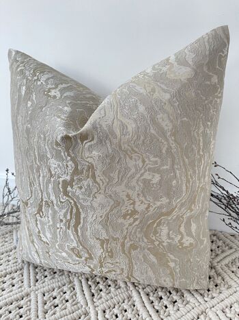 Coussin The Champagne & Gold Marble - 18'' - Oui - Marine 2