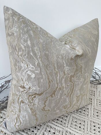 Coussin The Champagne & Gold Marble - 18'' - Oui - Marine 4