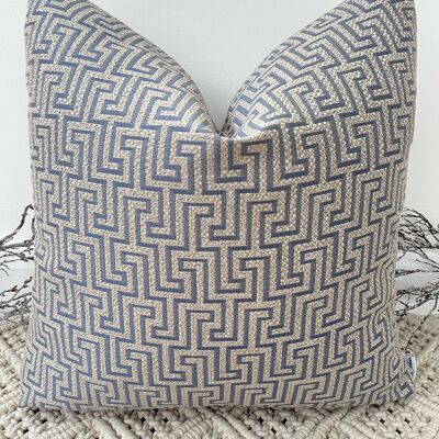 The Navy Mattox Cushion - 16'' - Yes - Ivory