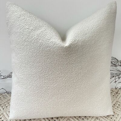 The Luxury White Cream Boucle Cushion PRE-ORDER - 16'' - Yes