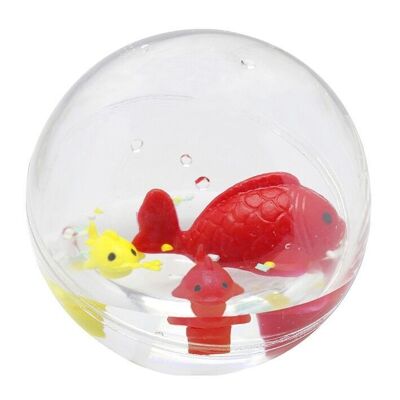 WATER BUBBLE Fish Family 11 Cm - Made in Europe - Bath Toy