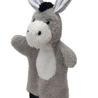 34 Cm Doudou Donkey Puppet - Made in Europe - Made in Europe - 1st Age Toy