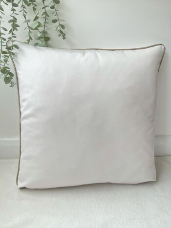 Le coussin d'extérieur blanc, 18'', oui, noir 2