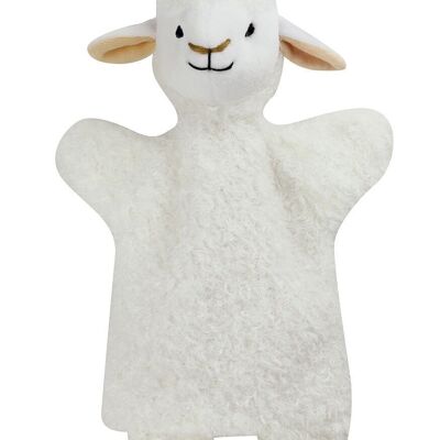 Marionnette Doudou Mouton 26 Cm - Fabriqué en Europe - Jouet 1er Age