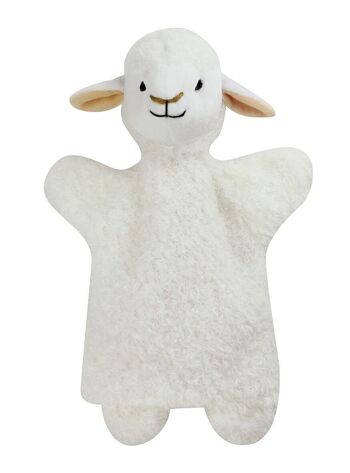 Marionnette Doudou Mouton 26 Cm - Fabriqué en Europe - Jouet 1er Age 1