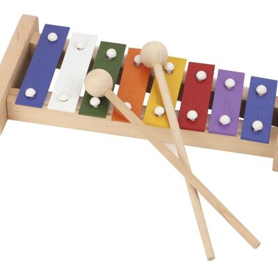 8 Note Xylophone - Metal Slats - Top Quality Sound - Made in Europe - Musical Instrument for Children - Spring