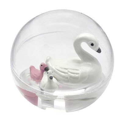 WATER BUBBLE Swan Family 11 Cm - Made in Europe - Bath Toy