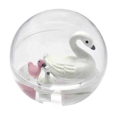 BULLE D'EAU Famille Cygne 11 Cm - Fabriqué en Europe - Jouet de Bain