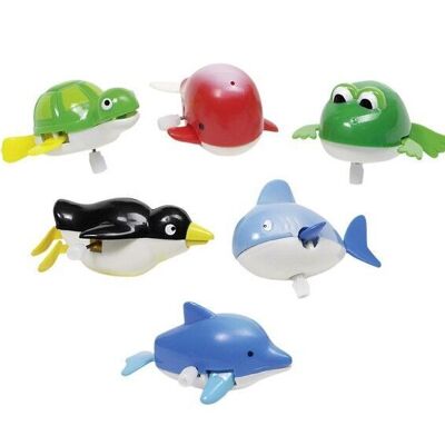 SWIMMING ANIMALS - Bath Game - Toy with Winding Mechanism - My Little Gift