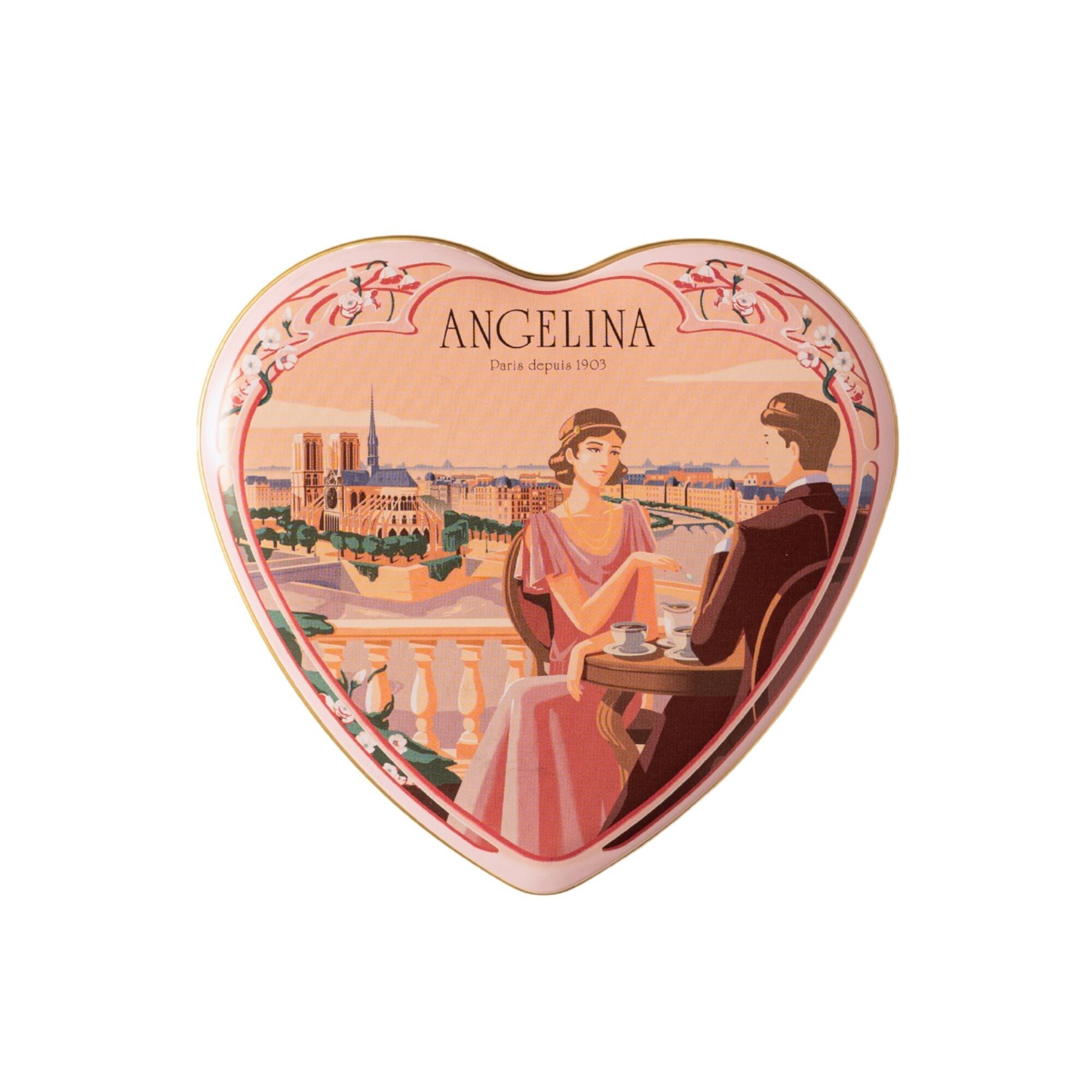 Angelina Praline Chocolate Heart Box